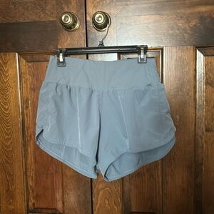 Blue athletic shorts